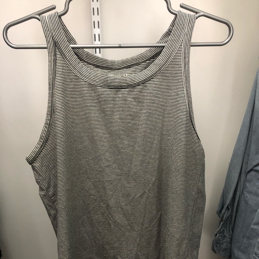 Black and White Striped Tank Top